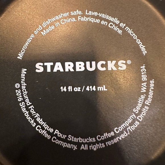 Starbucks Coffee Co. Christmas Ornament Black, Red, White 14 Oz. Cup Mug ~ 2016 - Picture 15 of 15